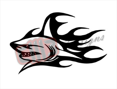 Fire Shark Wall Art DXF design