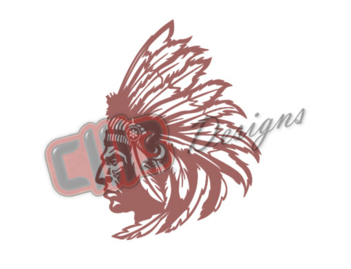 dxf file "Indian Chief"