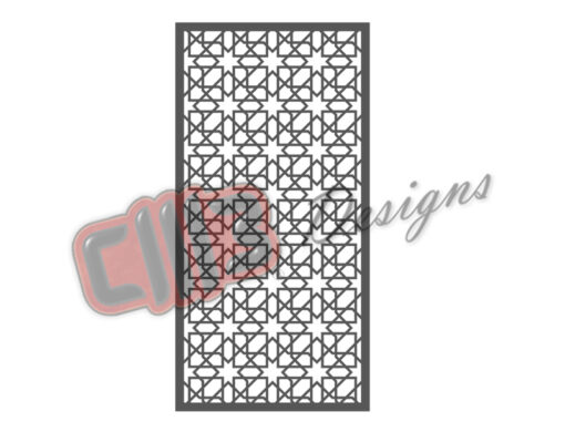 Room Divider Panel Screen with Islamic Fretwork Design DXF design