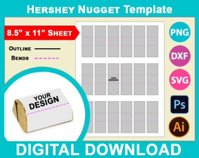 Hershey Nugget Mini Chocolate Wrapper Template