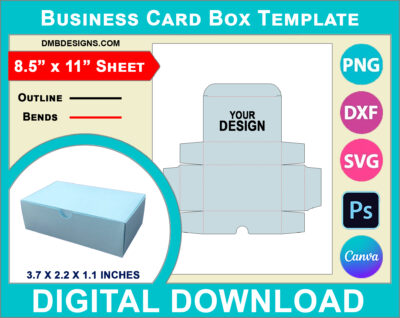 Business Card Box Template